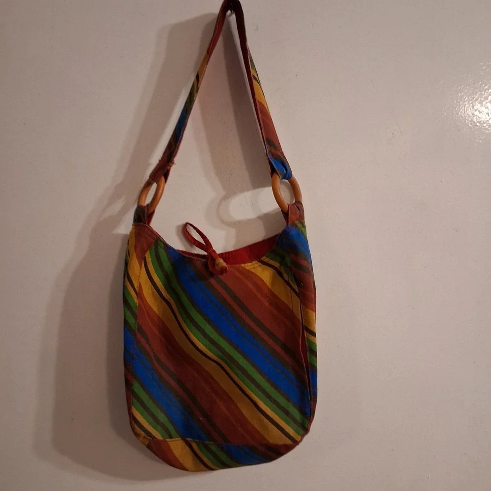 Rainbow Hippie Festival Small Bag‎ Purse EUC